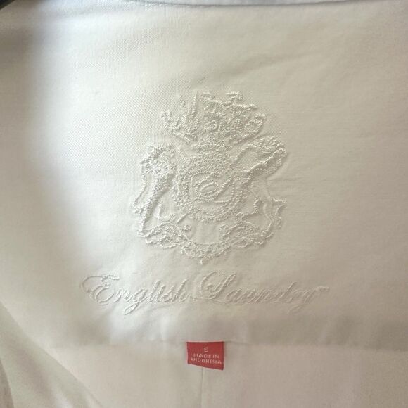 English Laundry Blouse Women’s Small Long Sleeve Pullover 1/2 Button Up White - Picture 2 of 8